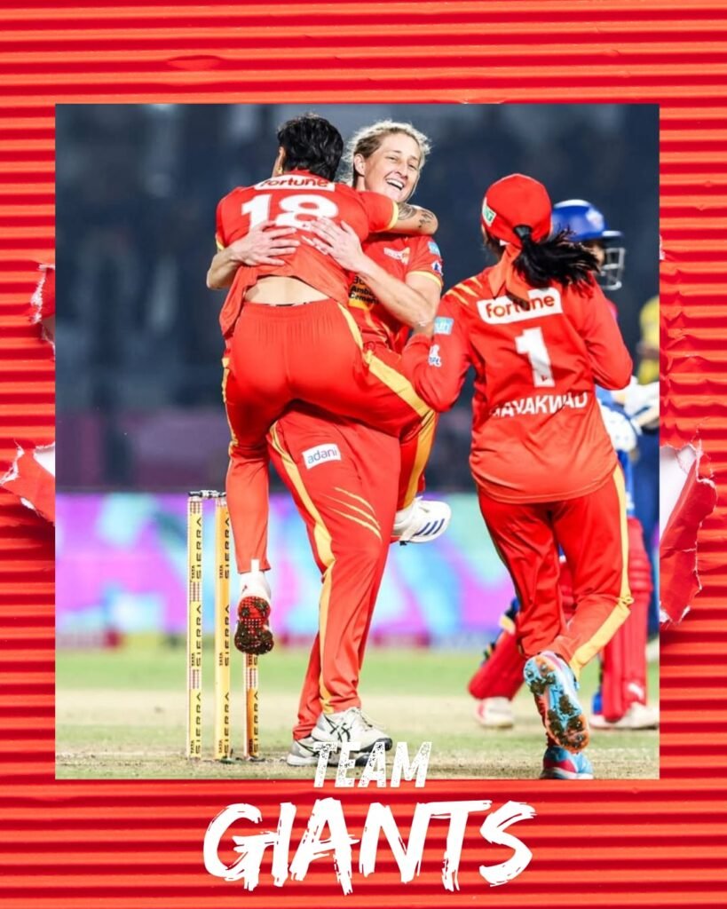 Gujarat Giants Strengthen Playoff Chances With 8 Points in WPL 2026